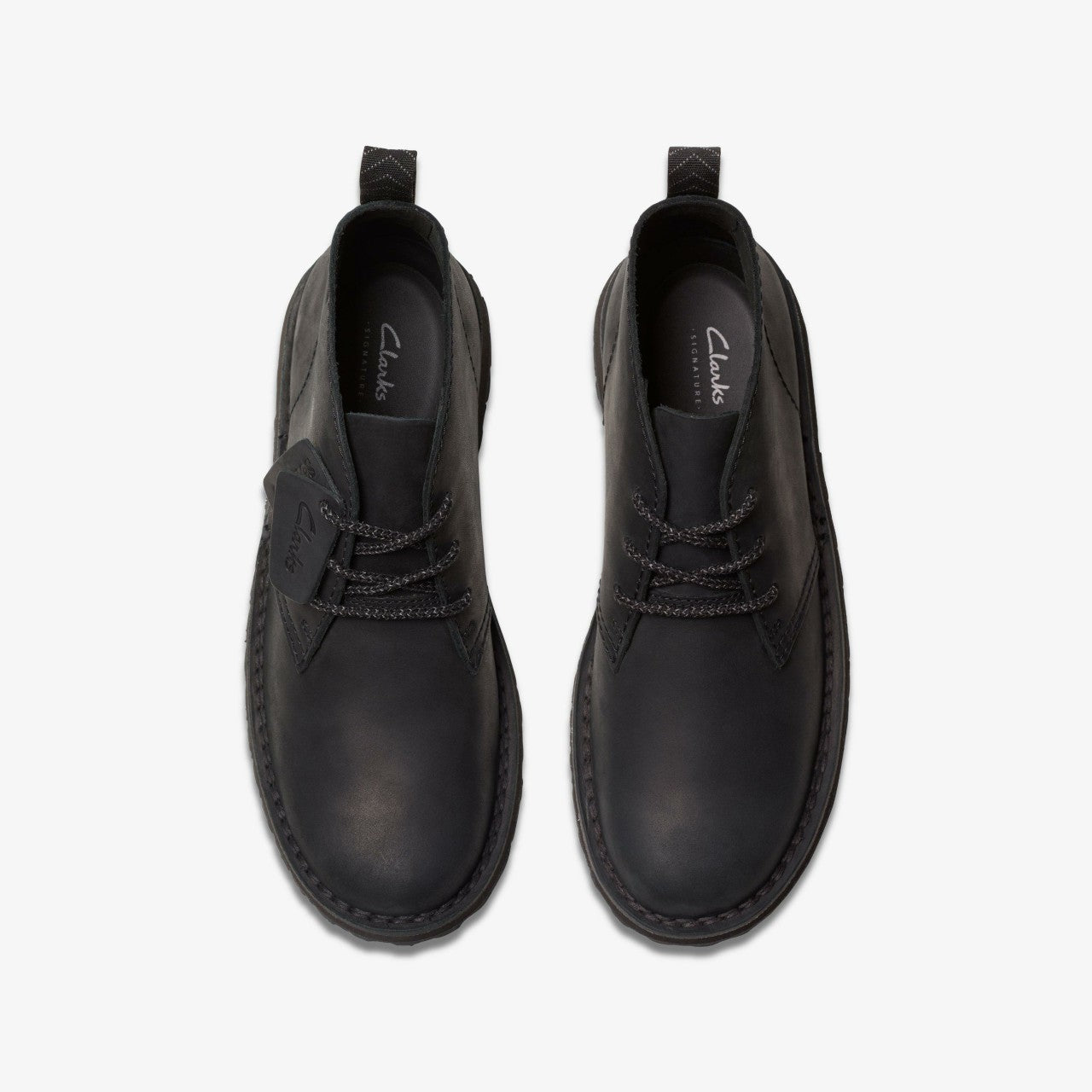 Solsbury Desert Boot Black Leather Clarks Men
