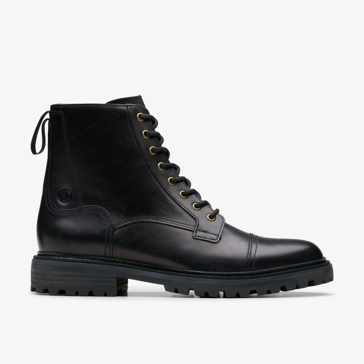 Clarkridge Hi Black Leather Clarks Men