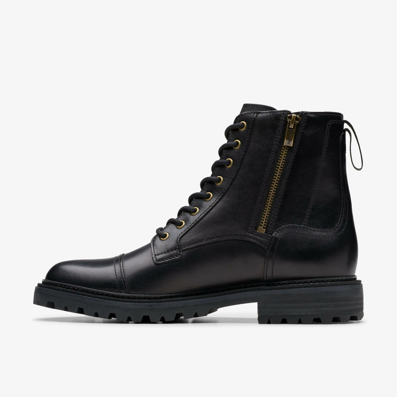 Clarkridge Hi Black Leather Clarks Men