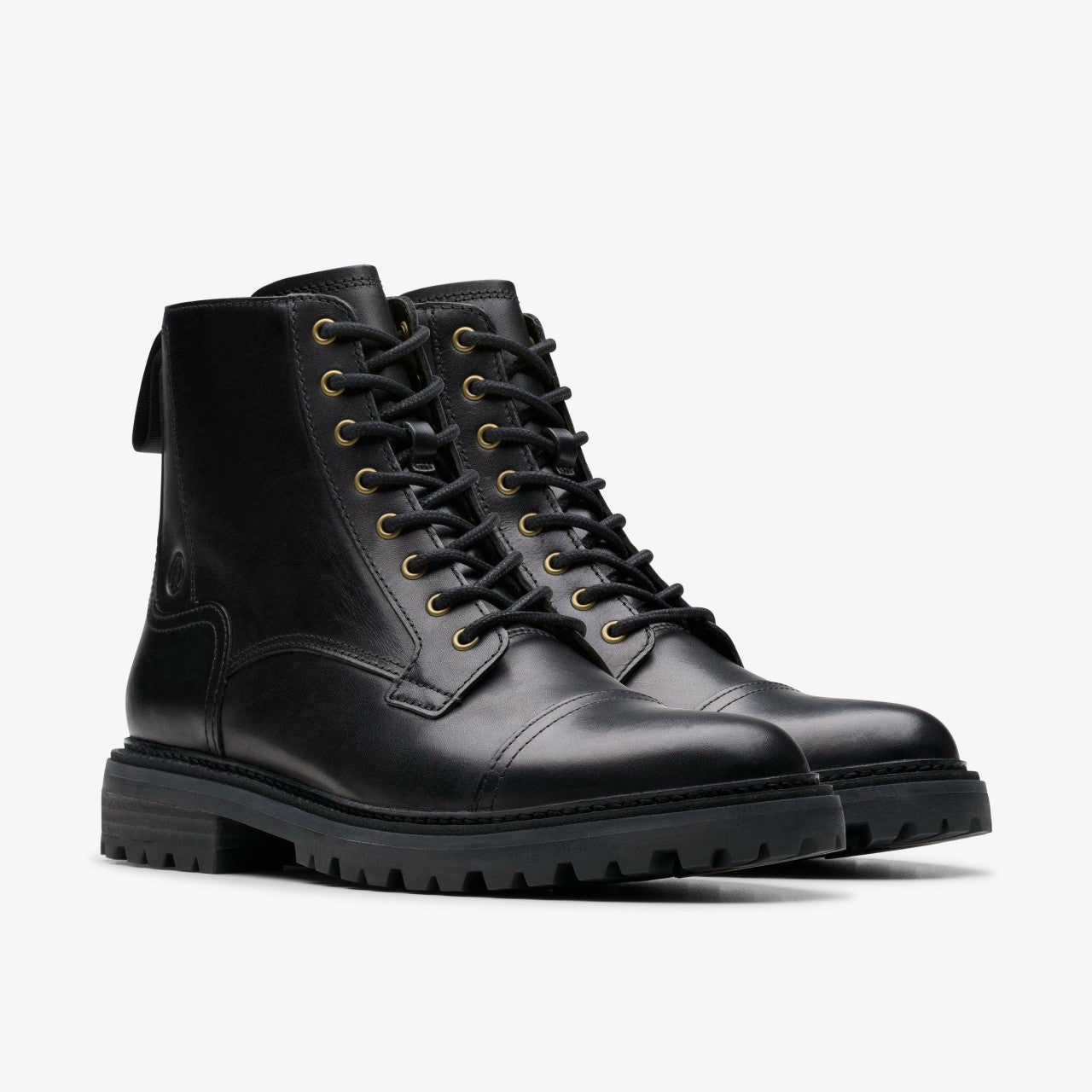 Clarkridge Hi Black Leather Clarks Men