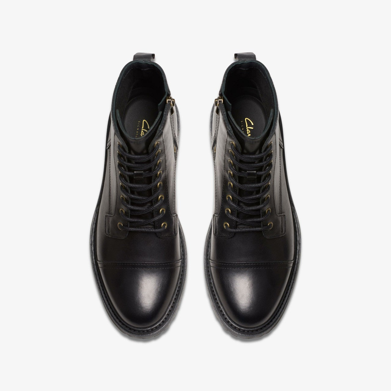 Clarkridge Hi Black Leather Clarks Men