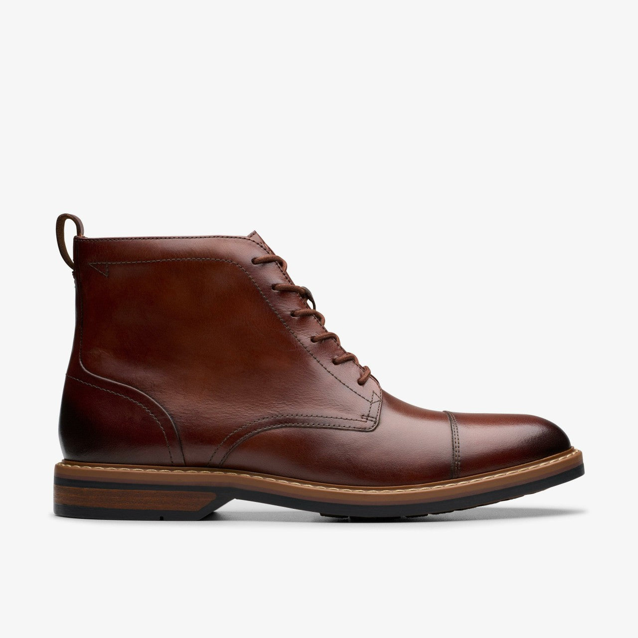 Aldwin Cap Mid Tan Leather Clarks Men