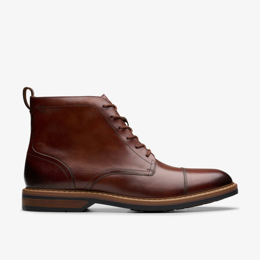 Aldwin Cap Mid Tan Leather Clarks Men
