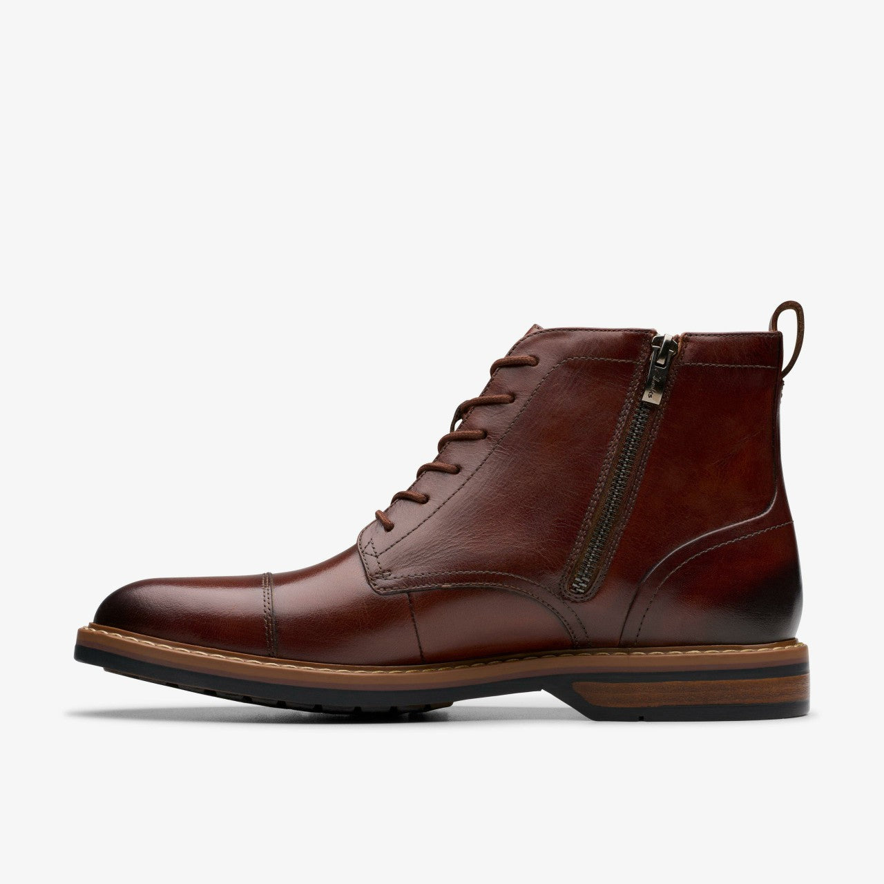 Aldwin Cap Mid Tan Leather Clarks Men