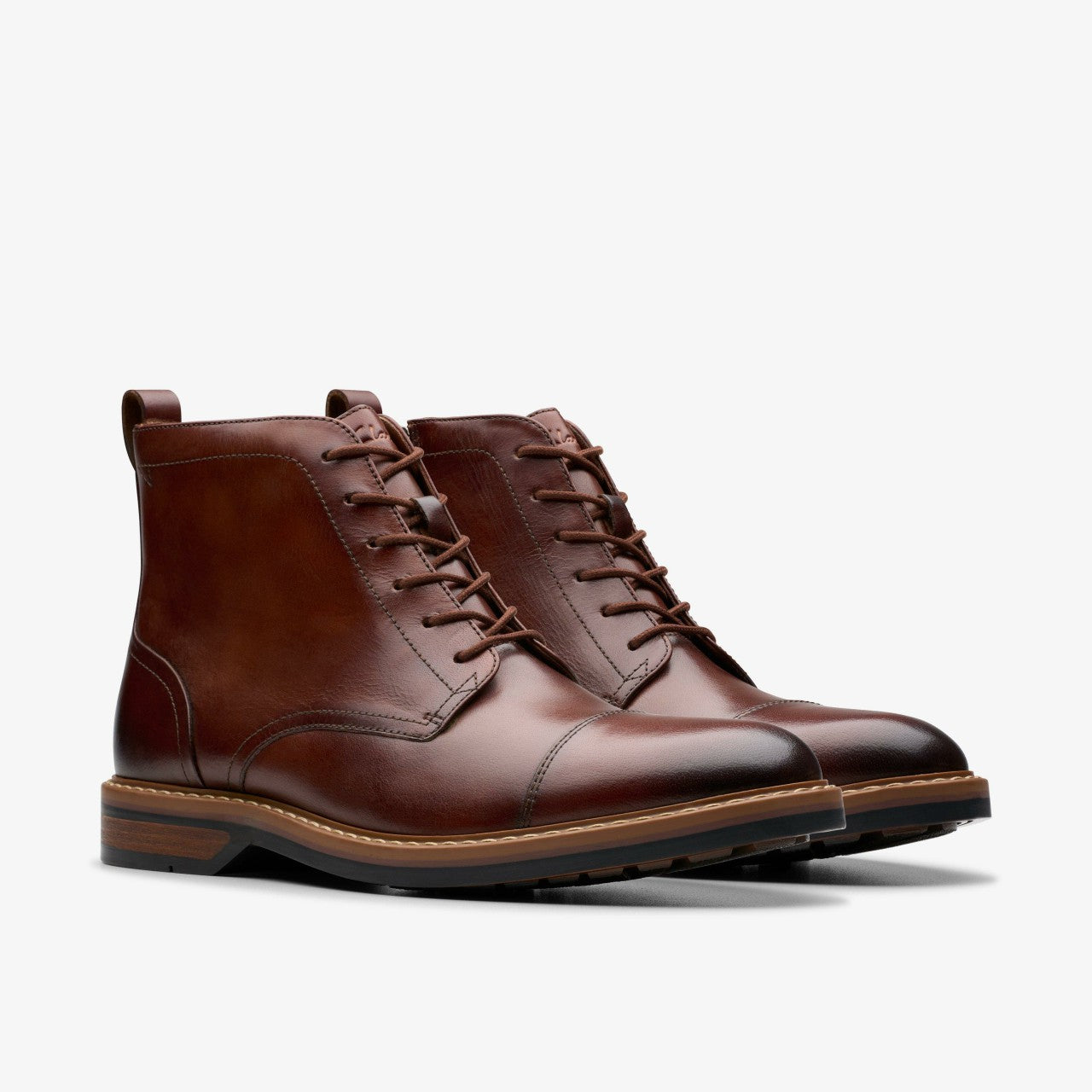 Aldwin Cap Mid Tan Leather Clarks Men