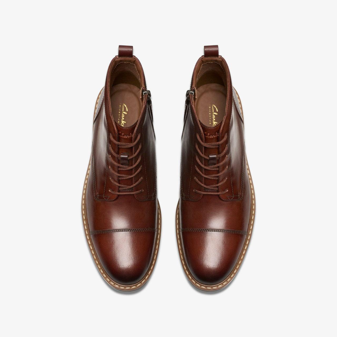 Aldwin Cap Mid Tan Leather Clarks Men