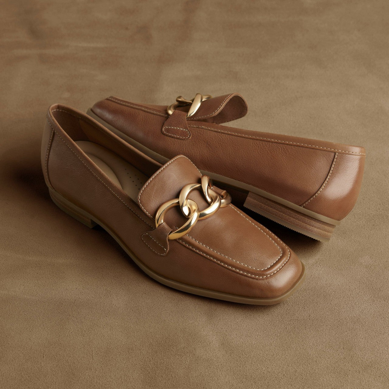 Sarafyna Iris Loafer Tan Leather Clarks Women