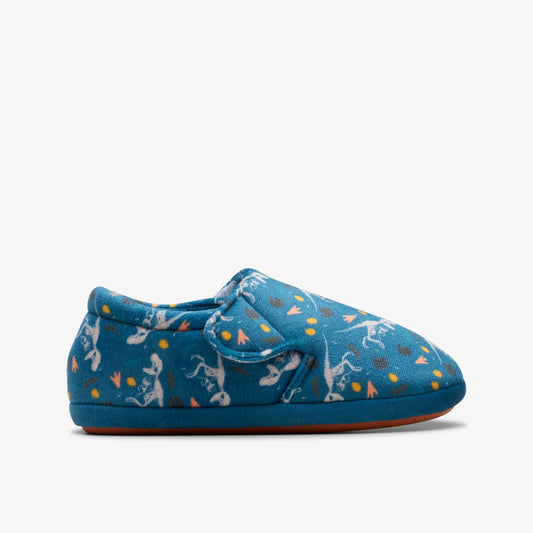 Fluffy Snug Kid Blue Print Clarks Kids