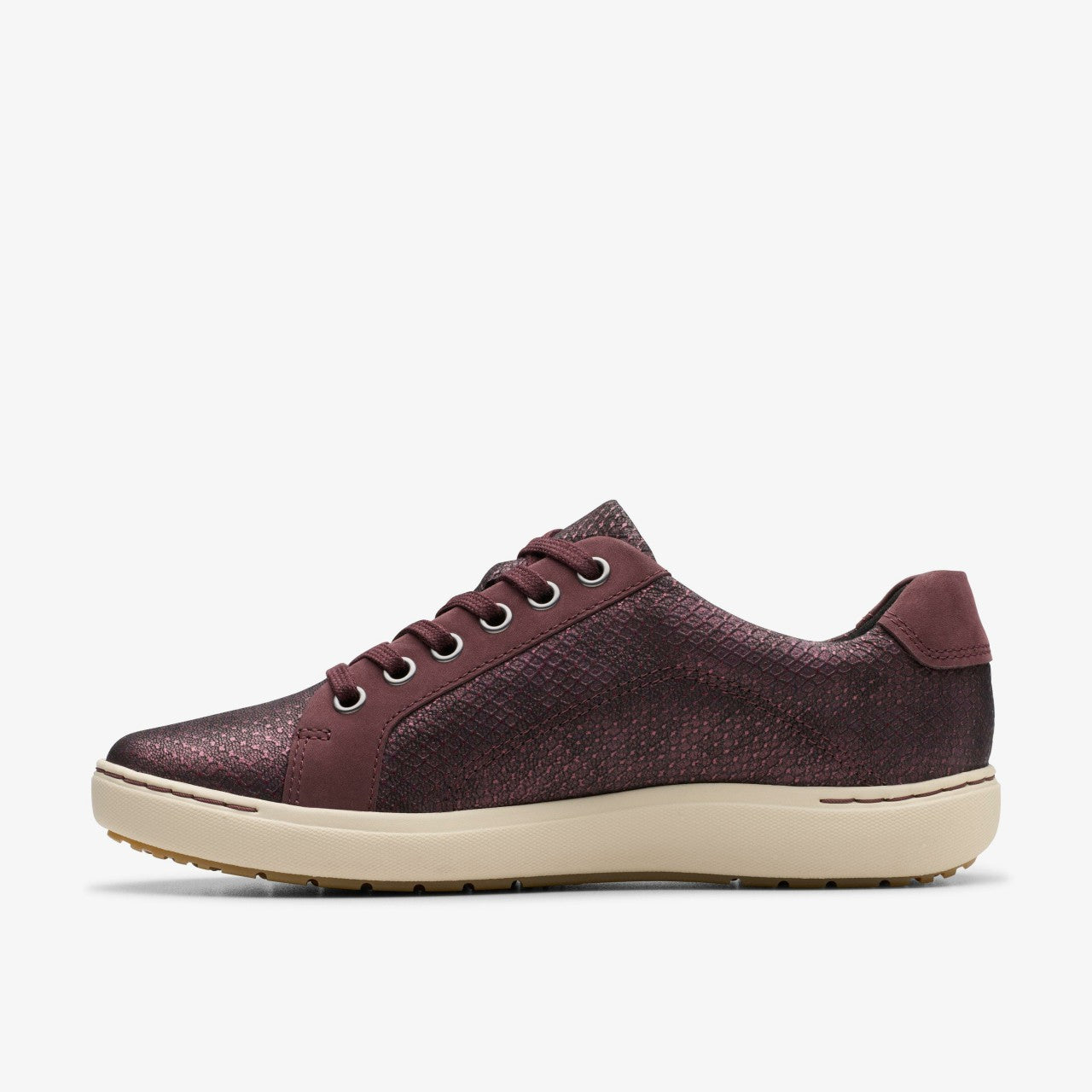 Nalle Lace Wine Interest Leather Clarks Women
