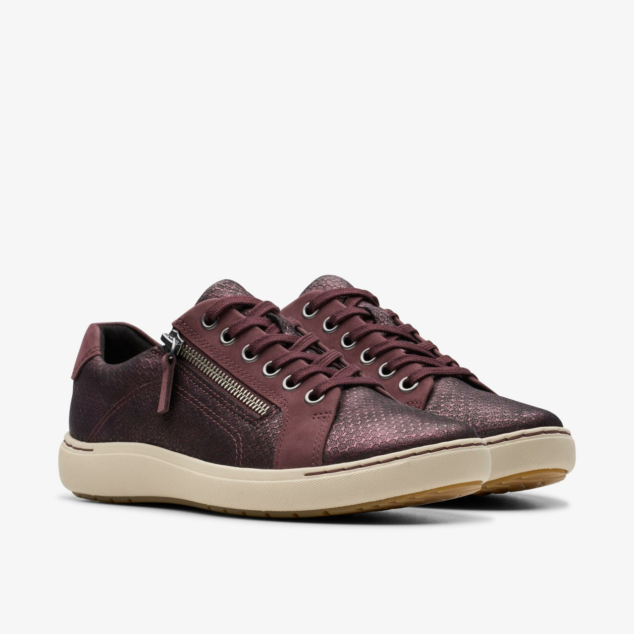 Nalle Lace Wine Interest Leather Clarks Women