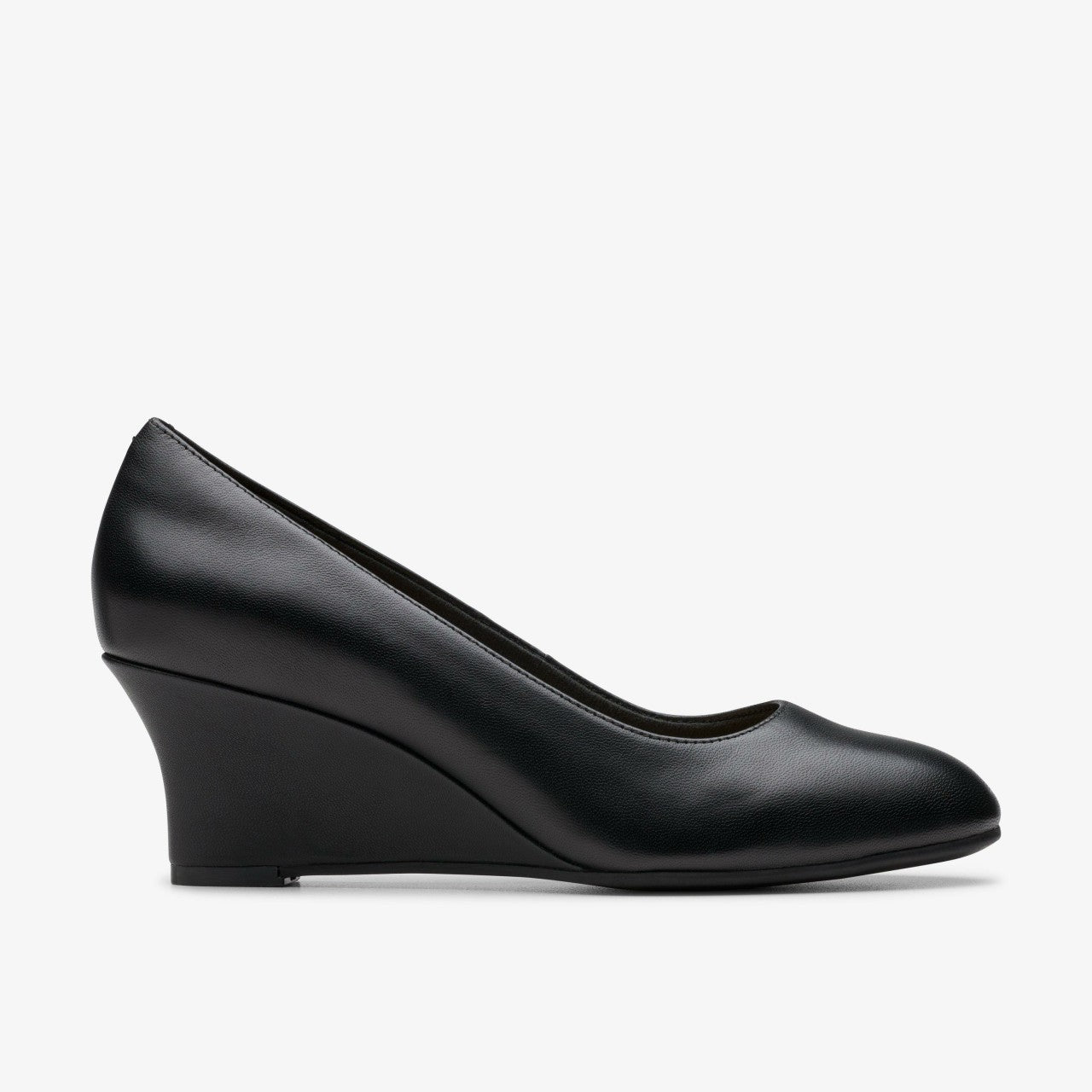 Olivette Pearl Black Leather Clarks Women