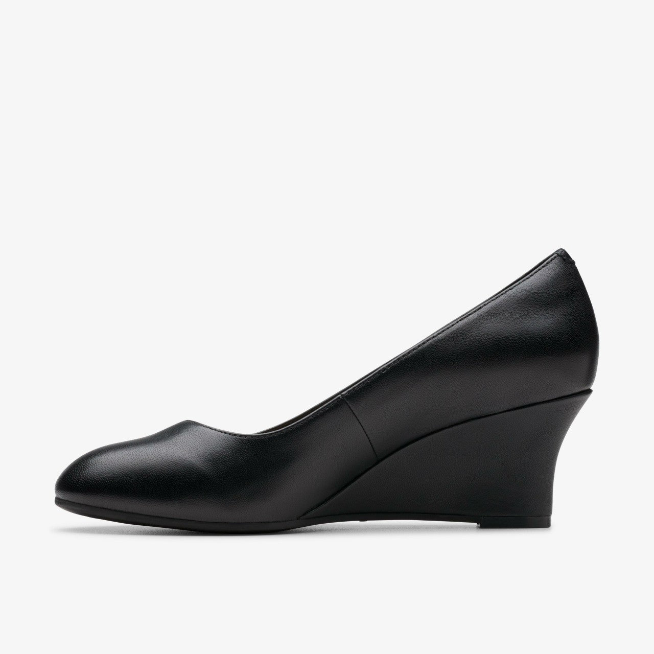 Olivette Pearl Black Leather Clarks Women
