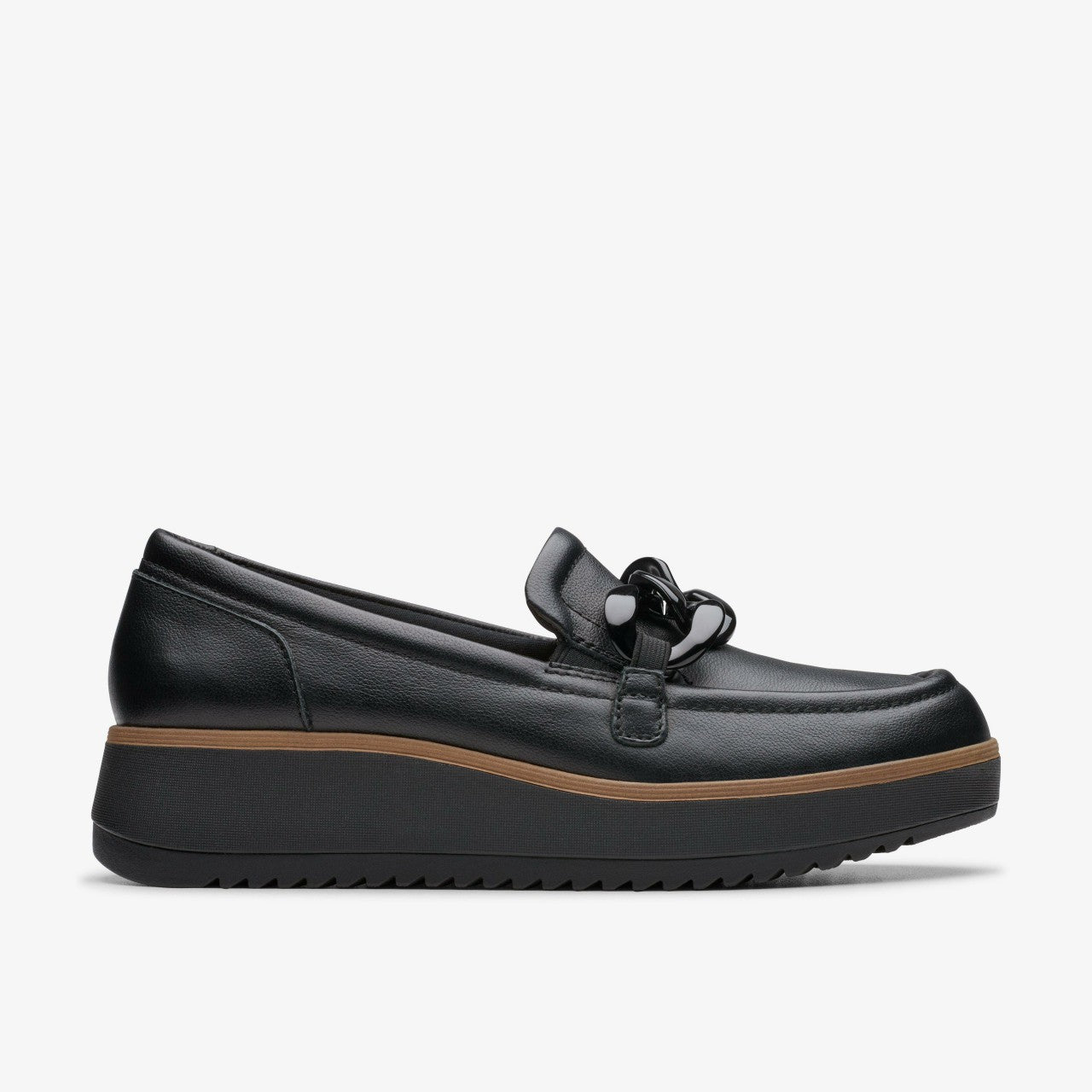 Zylah May Black Leather Clarks Women