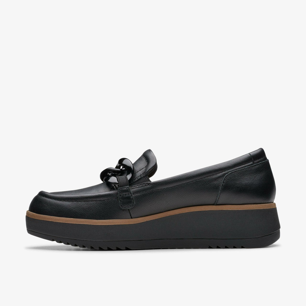 Zylah May Black Leather Clarks Women