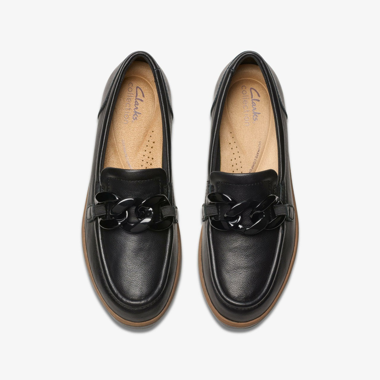 Zylah May Black Leather Clarks Women
