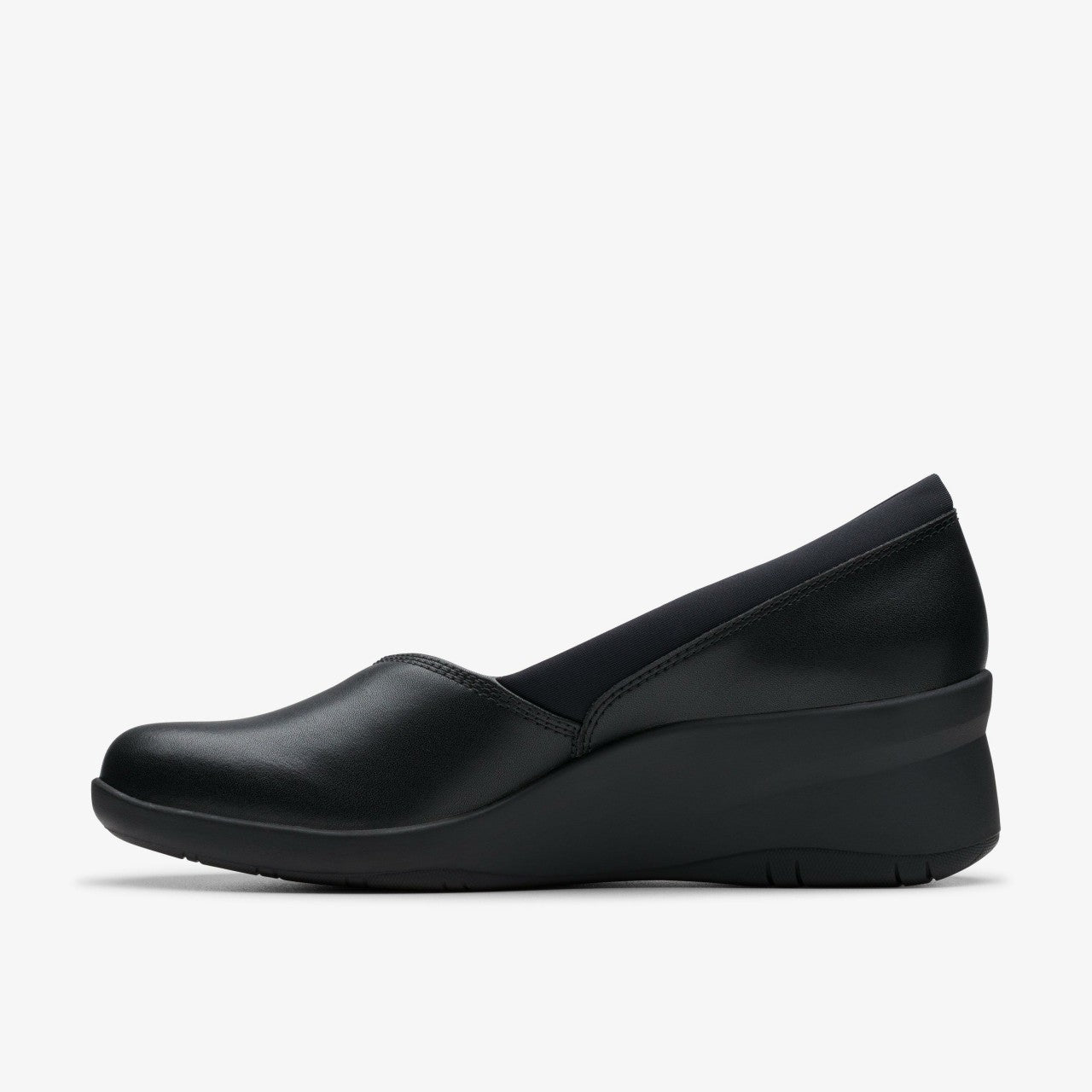 Suttyn Walk Black Leather Clarks Women