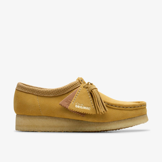Wallabee Golden Tan Suede Clarks Women