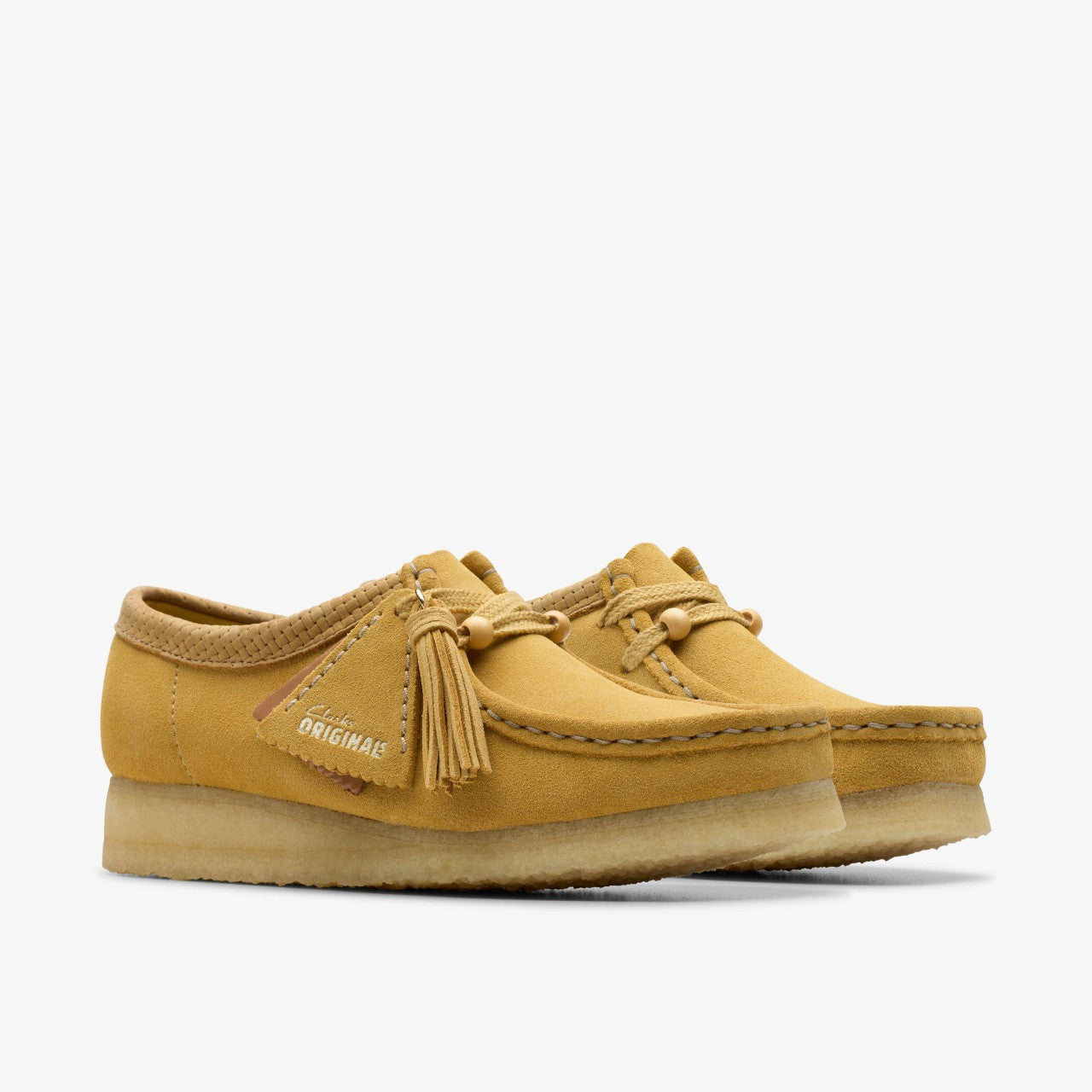 Wallabee Golden Tan Suede Clarks Women