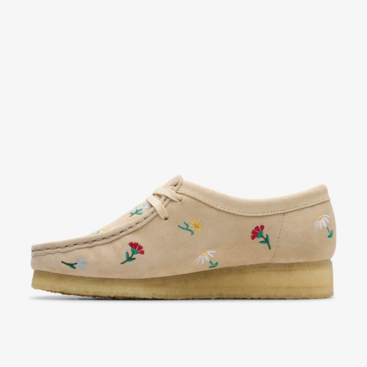 Wallabee Taupe Embroidery Clarks Women