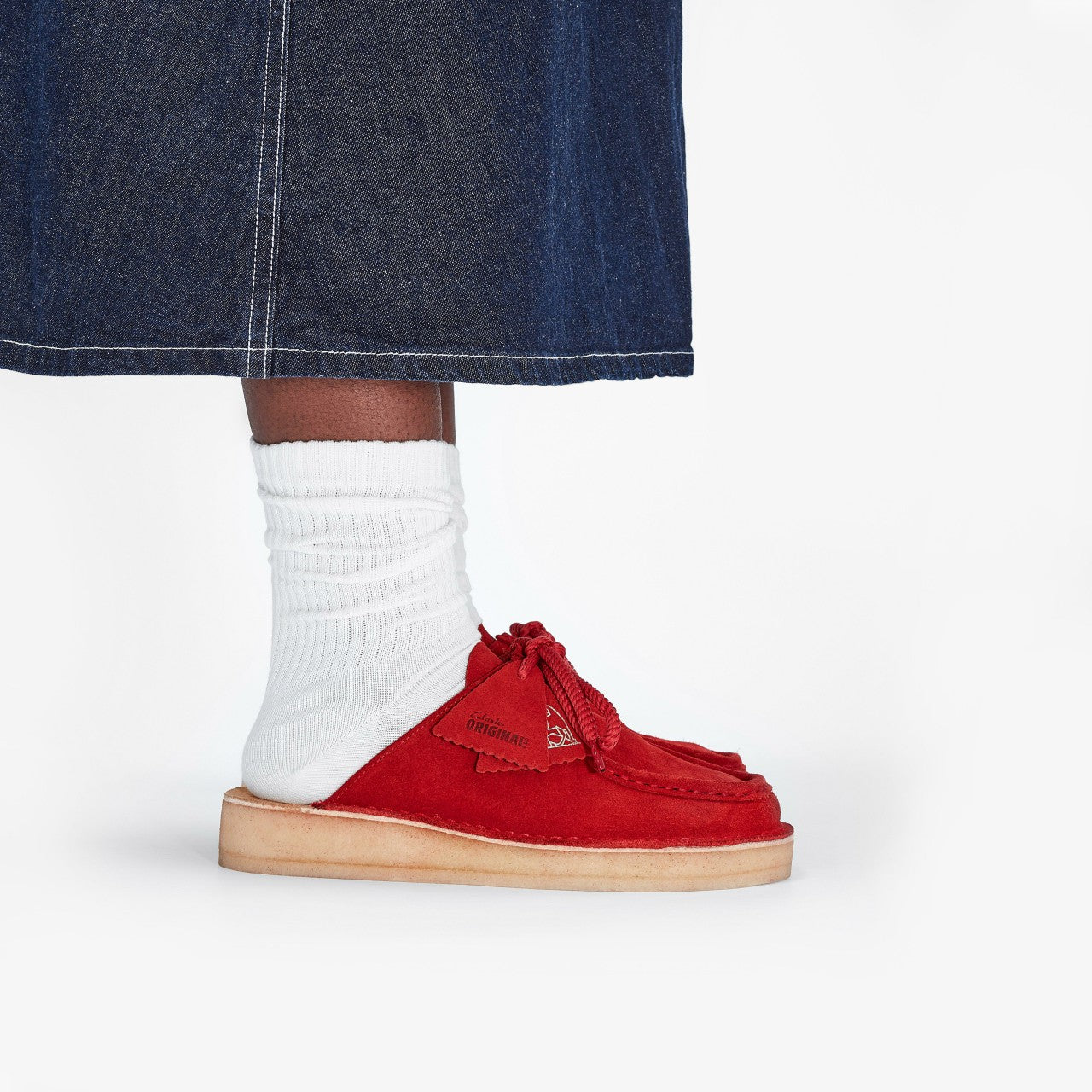 Desert Nomad Mule Red Suede Clarks Women