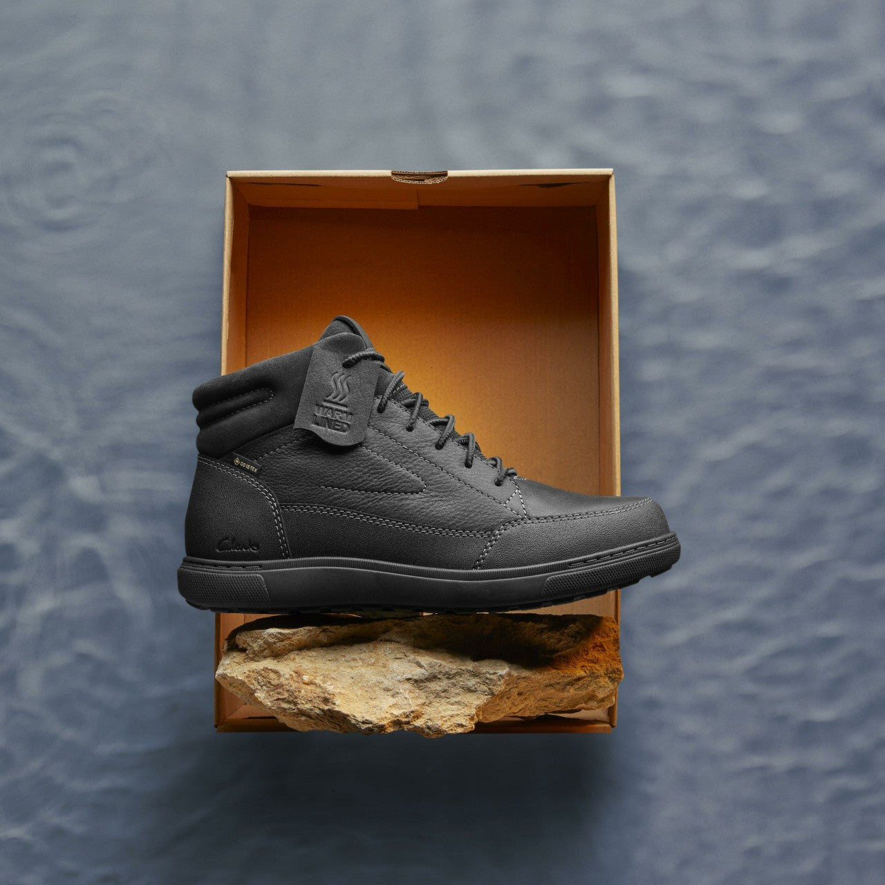 Mapstone Hi GORE-TEX Black Warmlined Leather Clarks Men