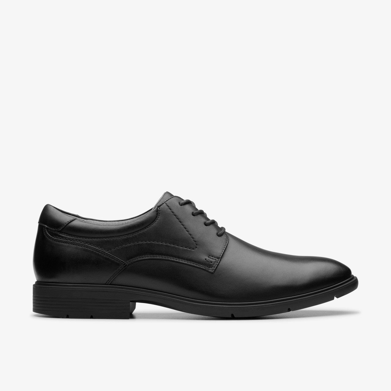 Eldredge Plain Black Leather Clarks Men