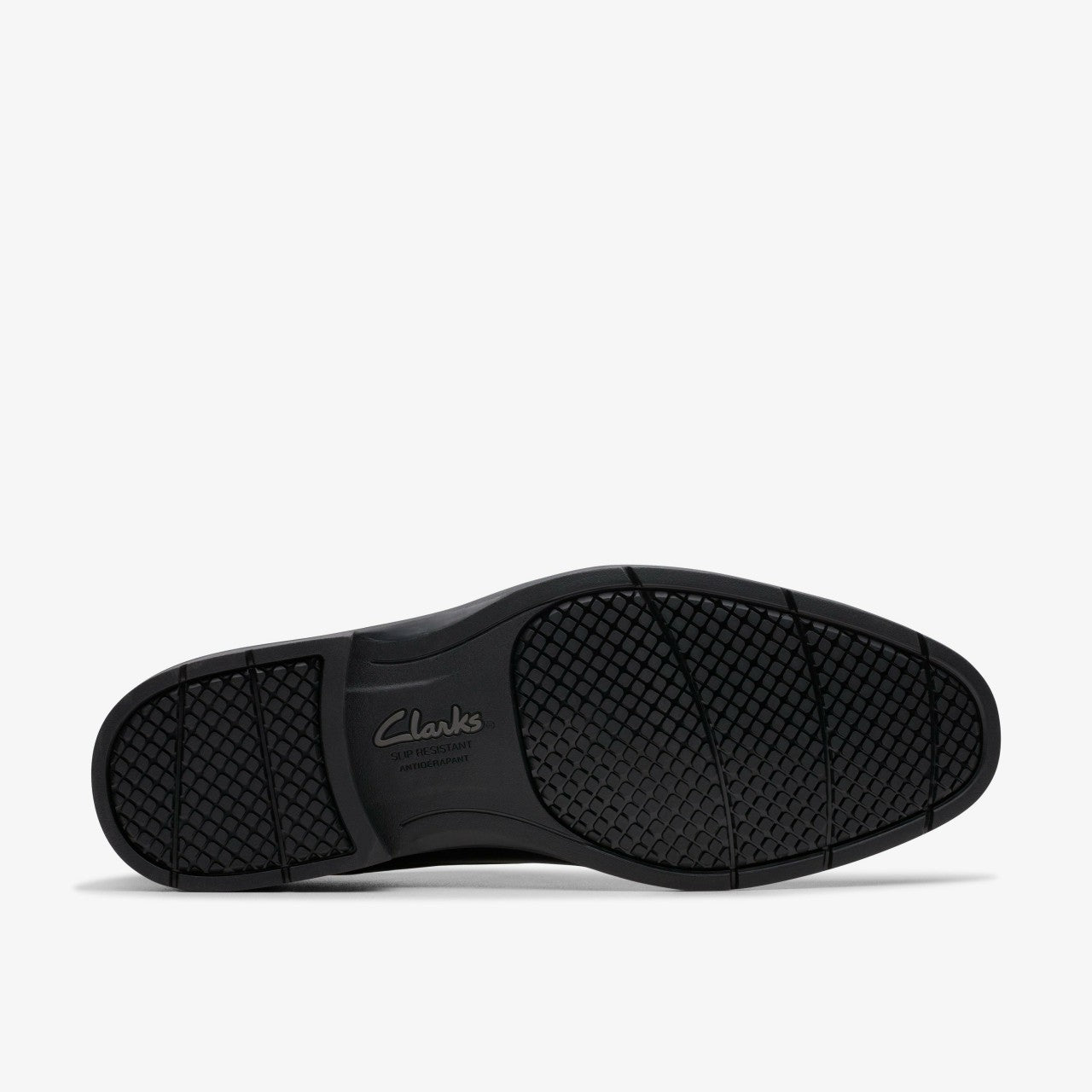 Eldredge Plain Black Leather Clarks Men