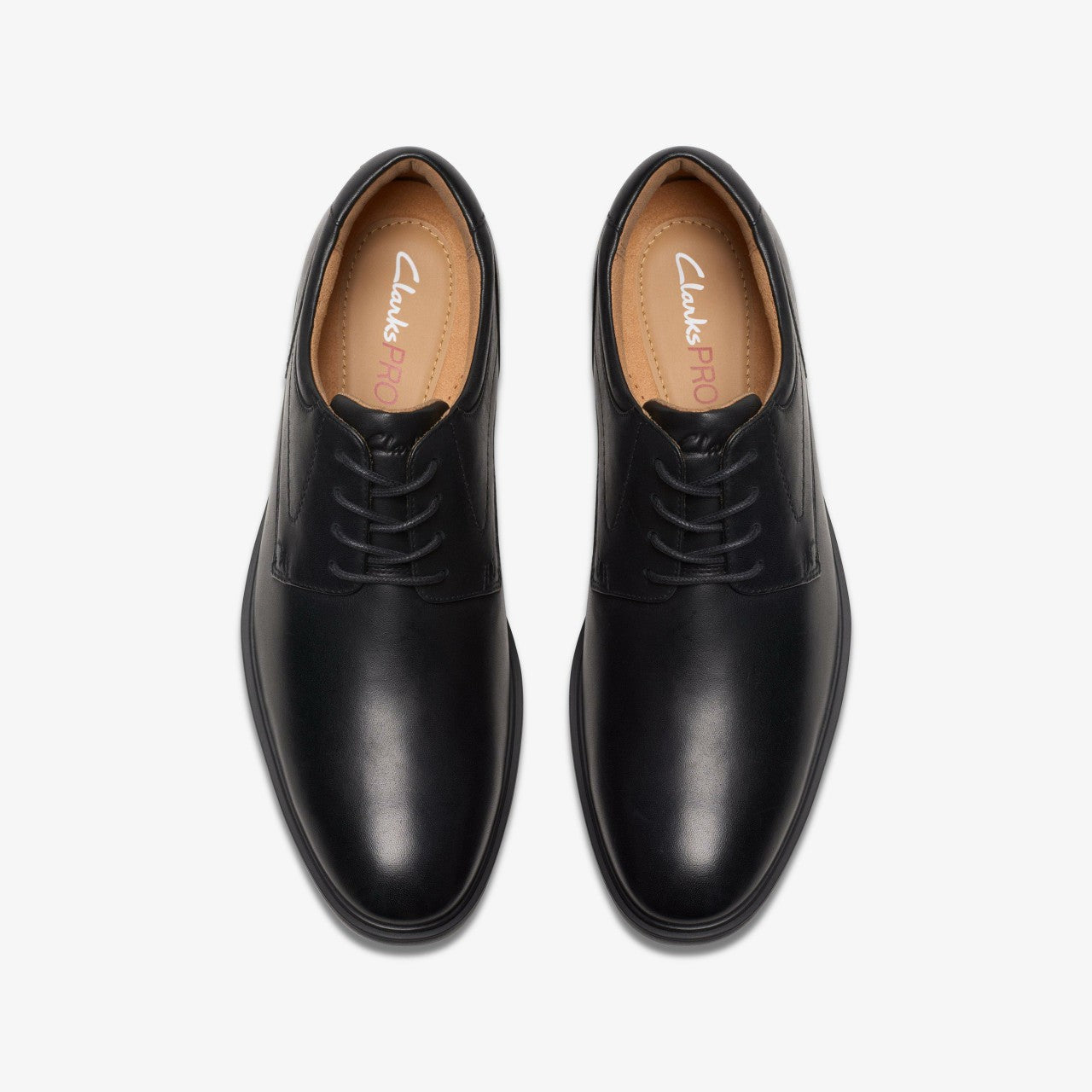 Eldredge Plain Black Leather Clarks Men