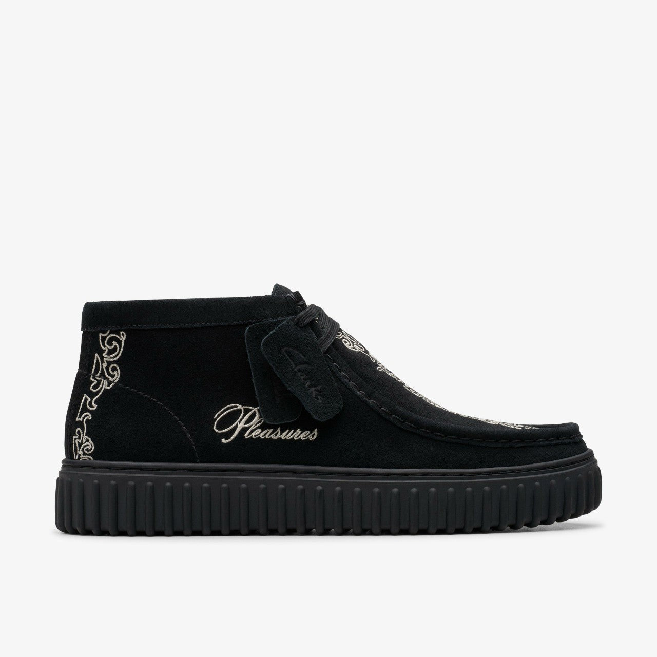 Torhill Woven Black Suede Clarks Men