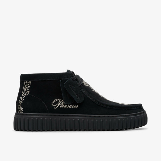 Torhill Woven Black Suede Clarks Men