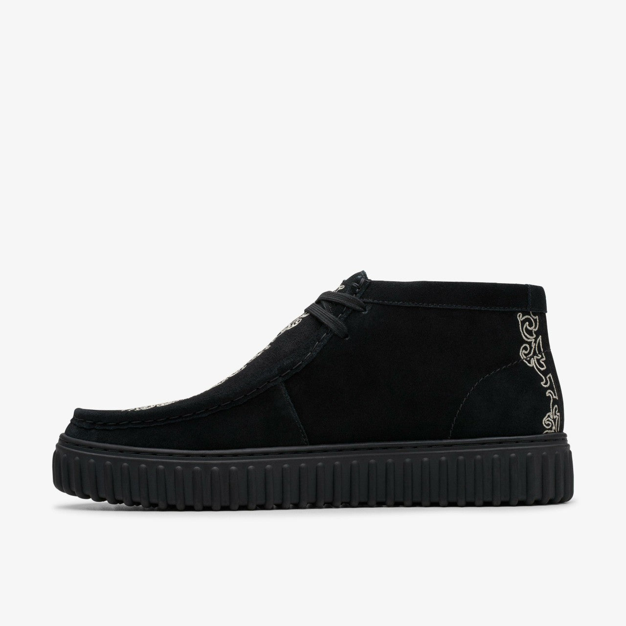 Torhill Woven Black Suede Clarks Men