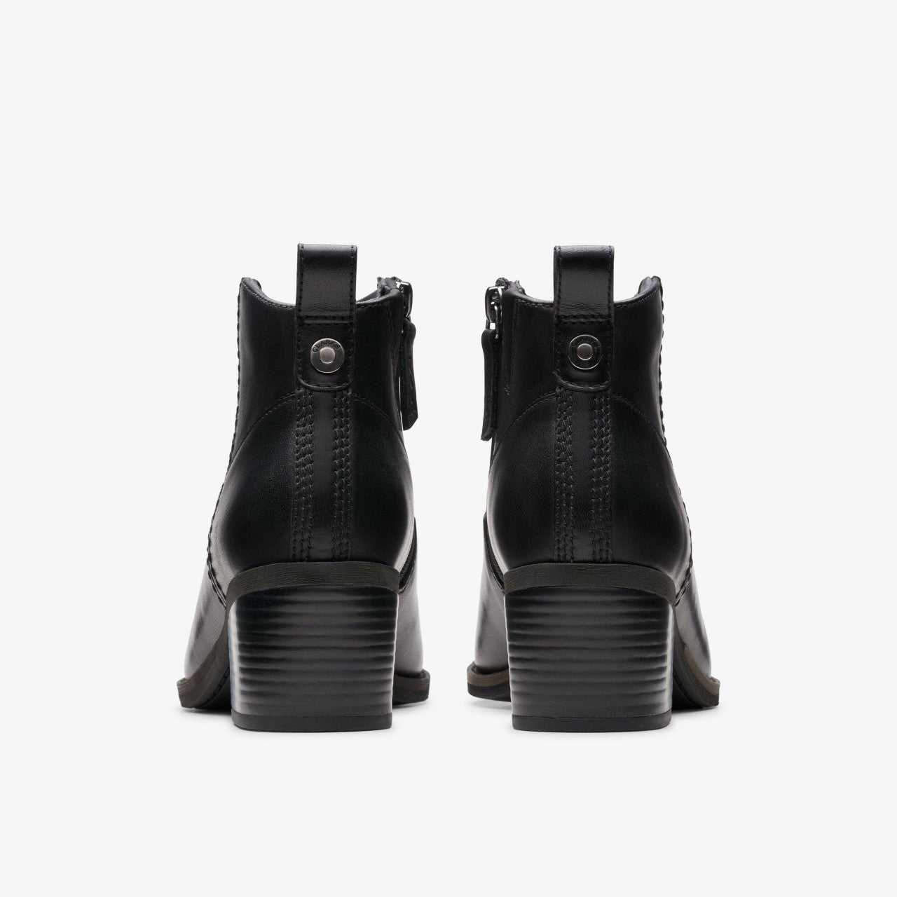 Morzine Sky Ankle Boot Black Leather Clarks Women