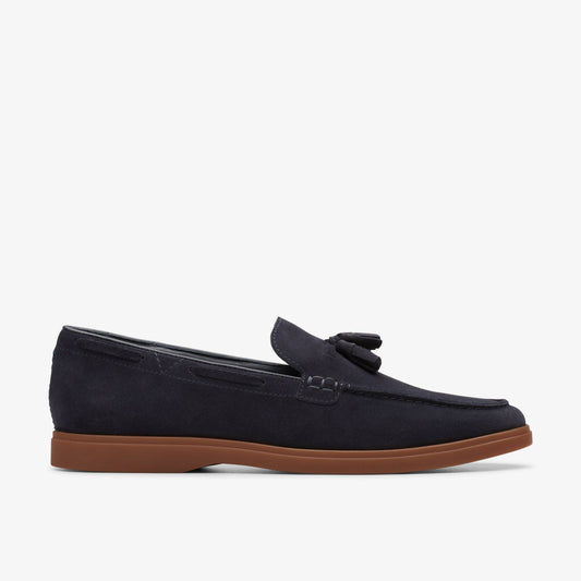 Torford Tassel Navy Suede Clarks Men
