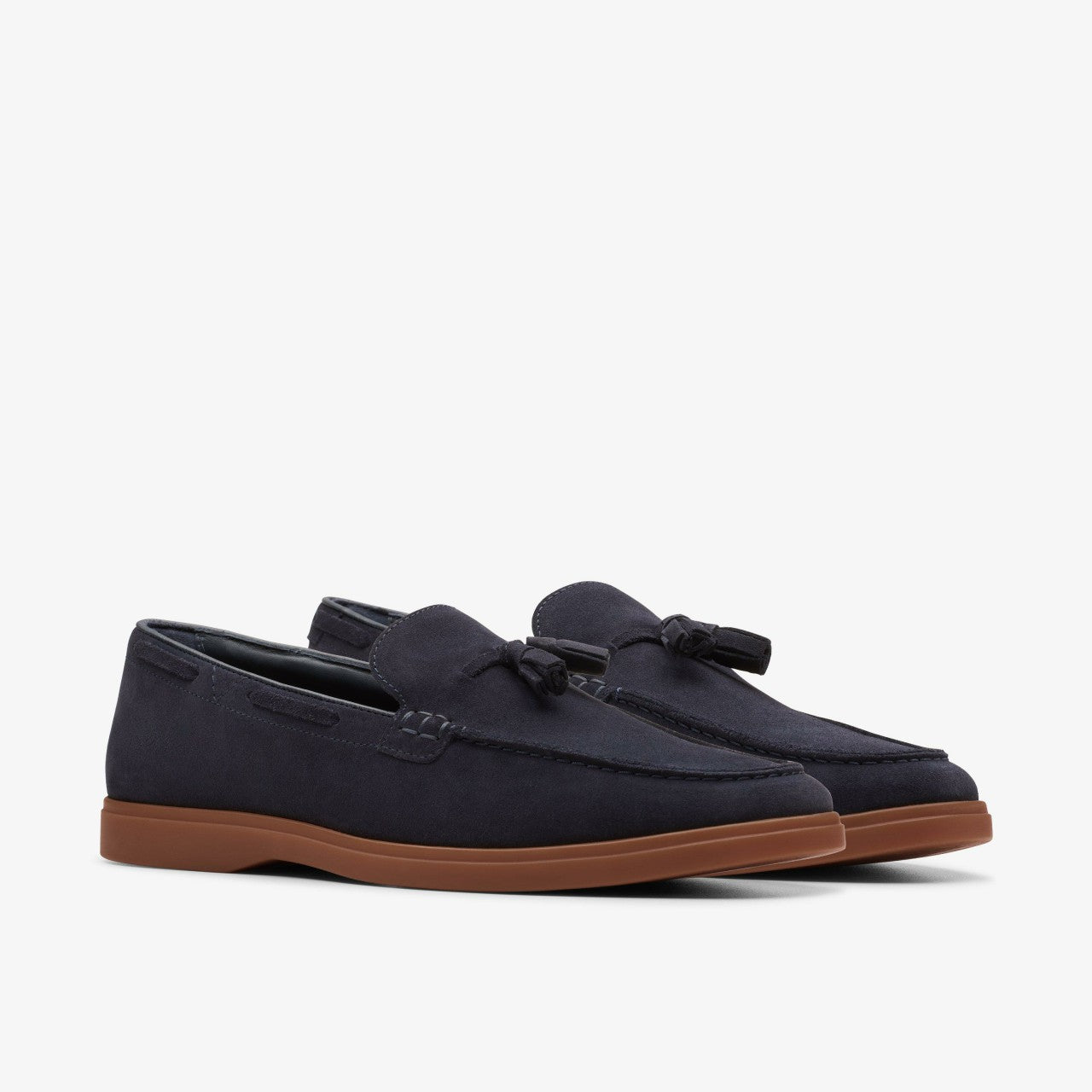 Torford Tassel Navy Suede Clarks Men