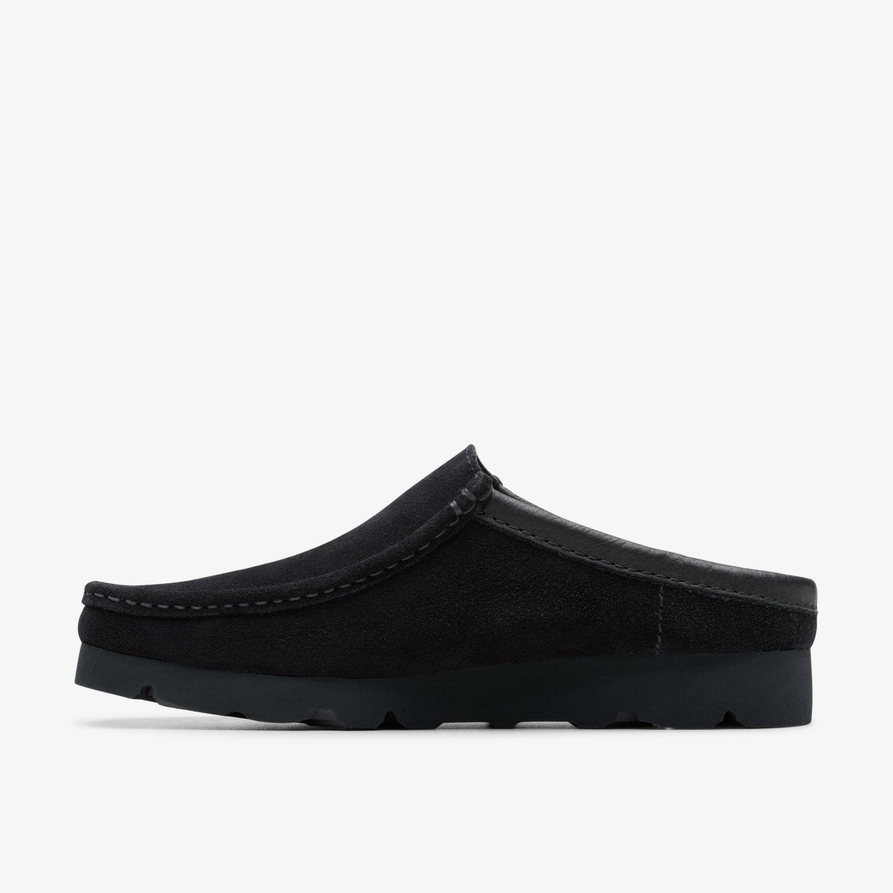 Wallabee Slip Black Suede Clarks Men