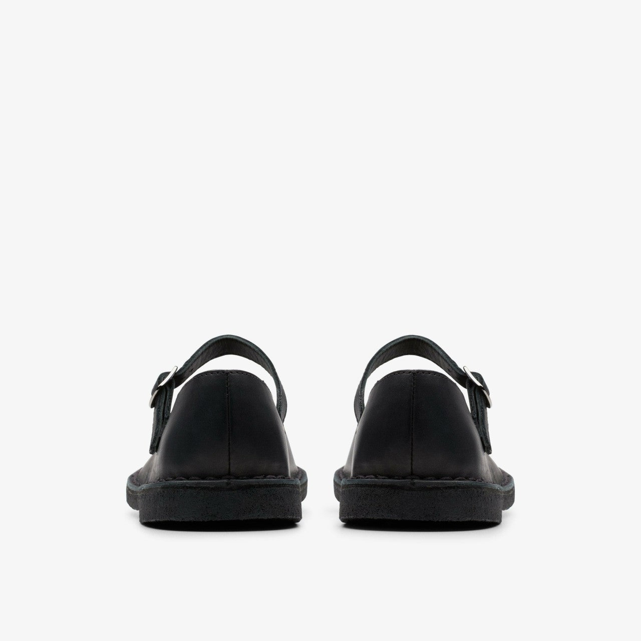 Desert Jane Black Leather Clarks Women