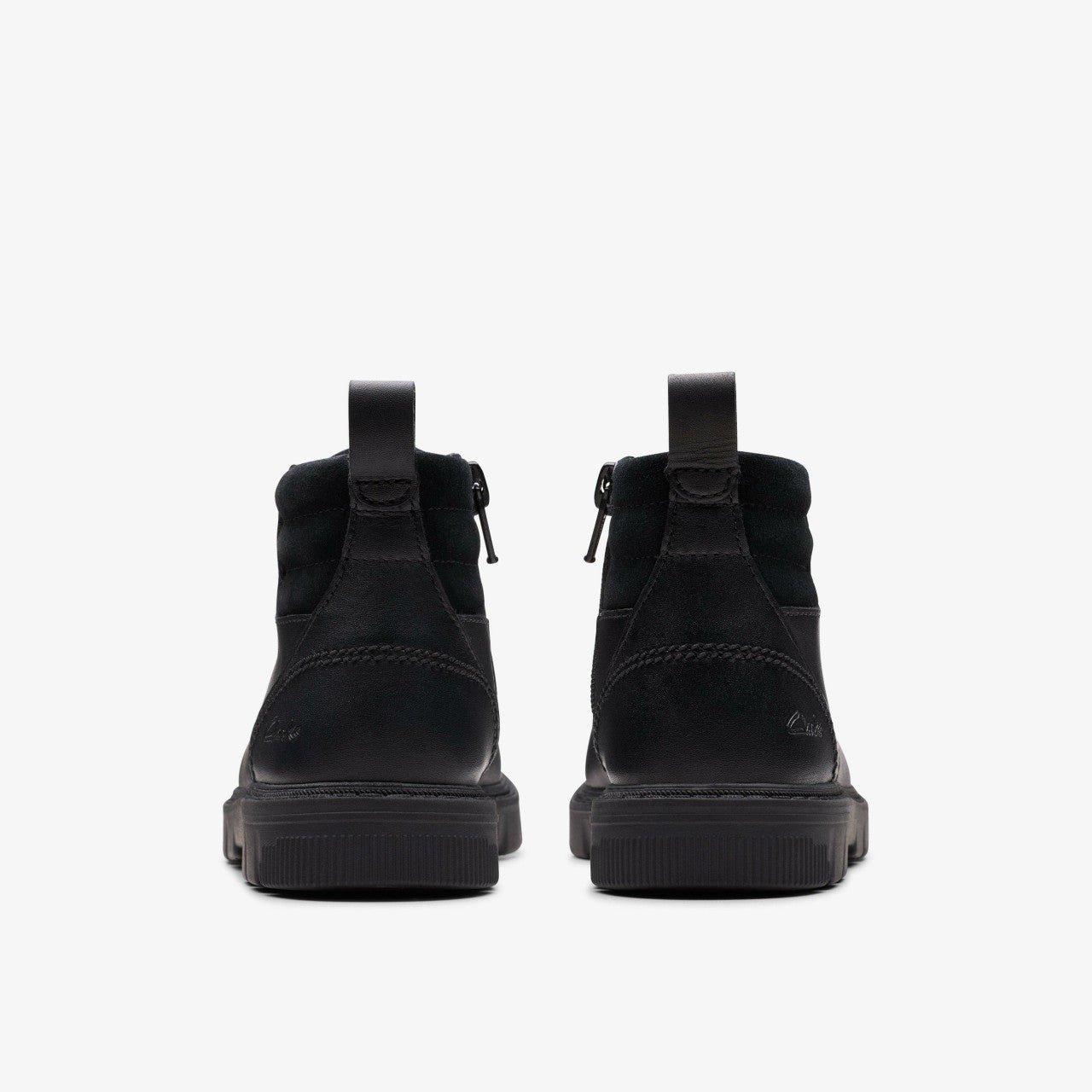 Lorcam Trail Kid Black Leather Clarks Kids