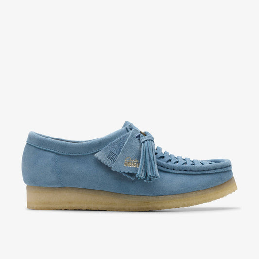 Wallabee Weave Powder Blue Suede Clarks Women