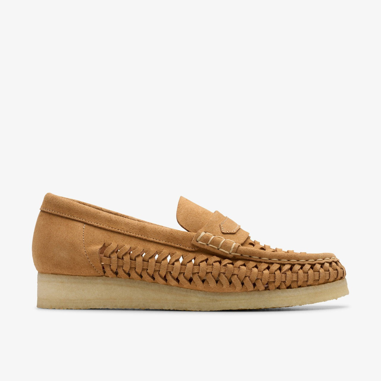 Wallabee Loafer Weave Tan Suede Clarks Women