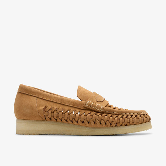 Wallabee Loafer Weave Tan Suede Clarks Women