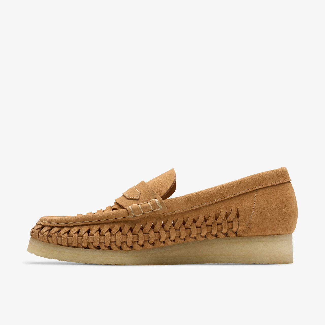 Wallabee Loafer Weave Tan Suede Clarks Women