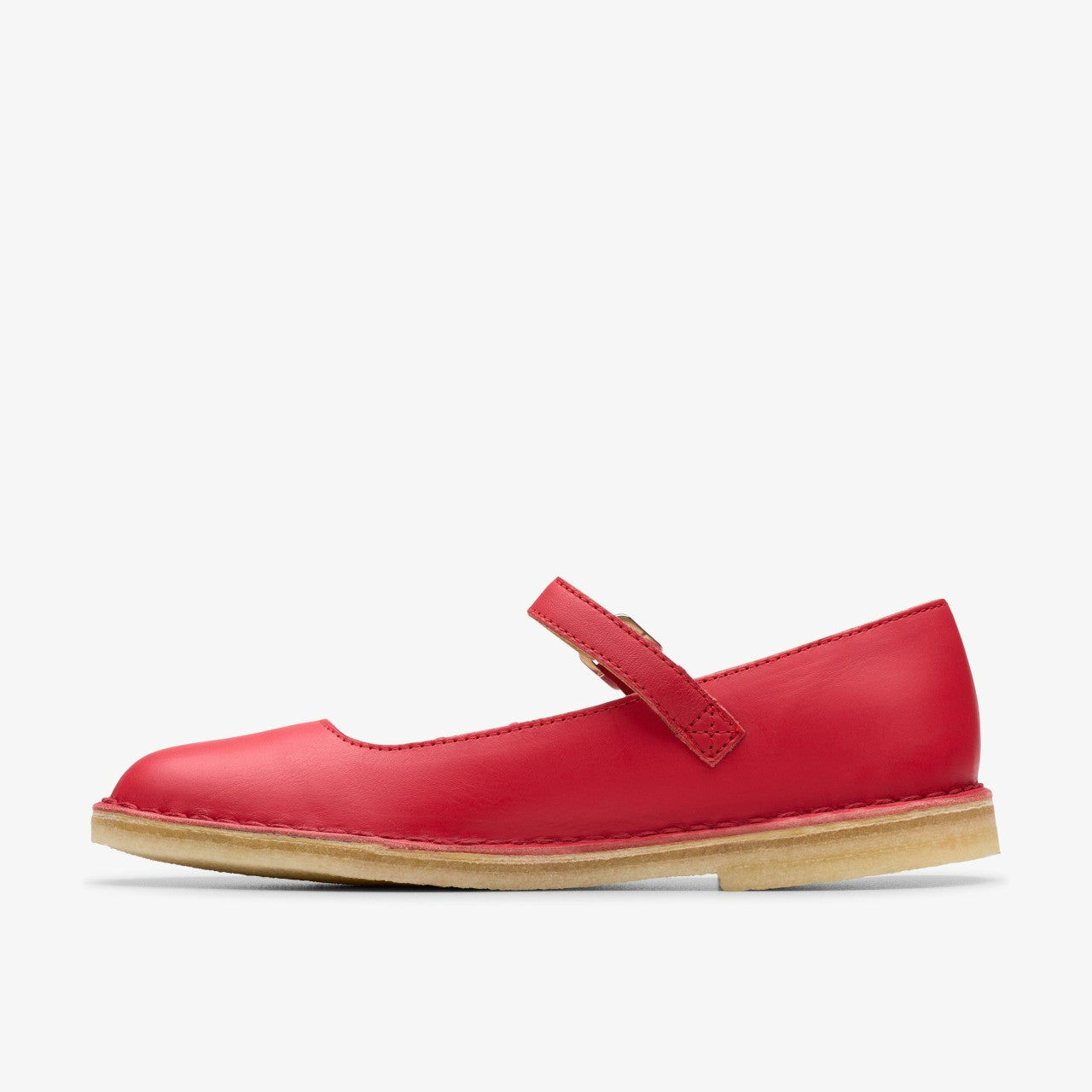 Desert Jane Red Leather Clarks Women