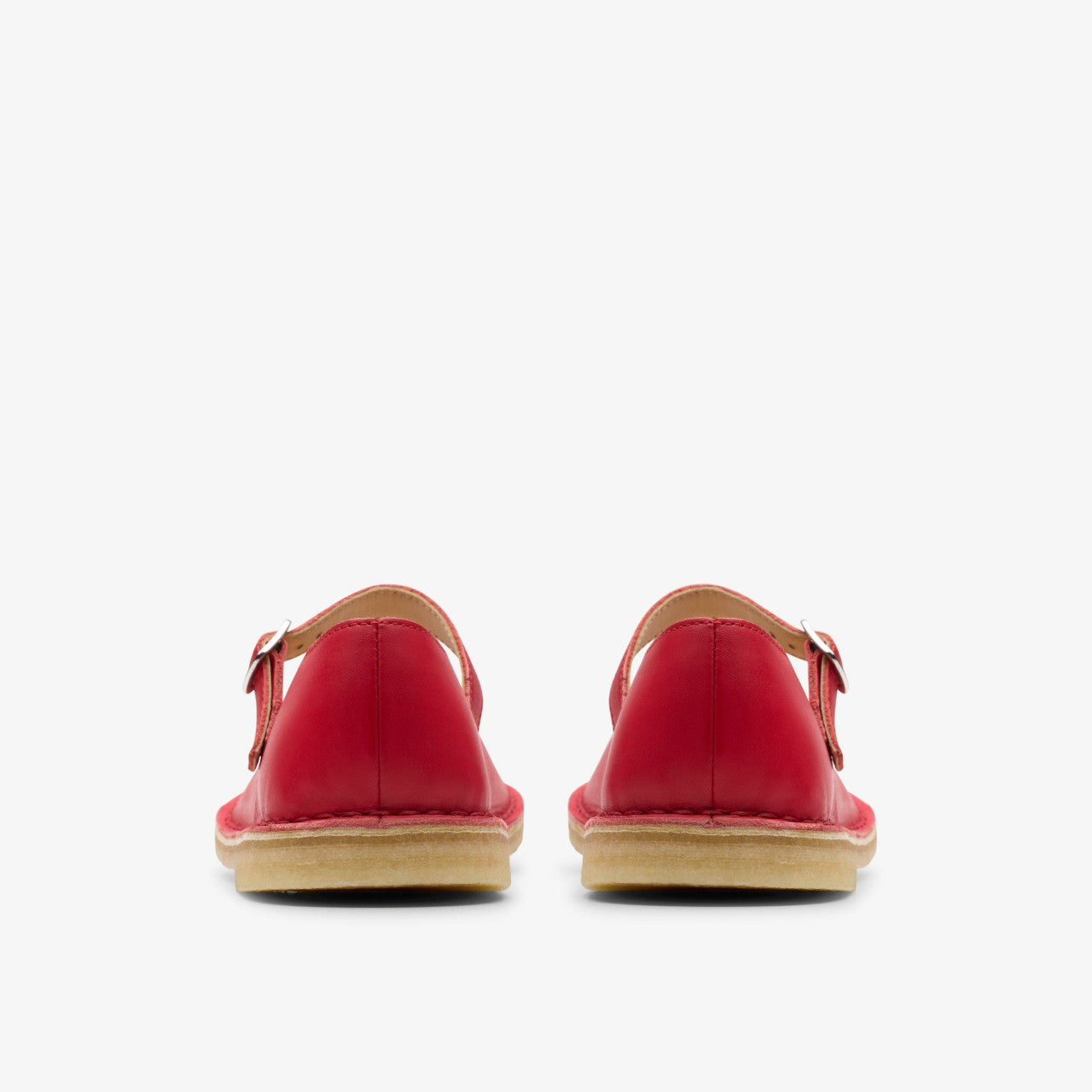 Desert Jane Red Leather Clarks Women