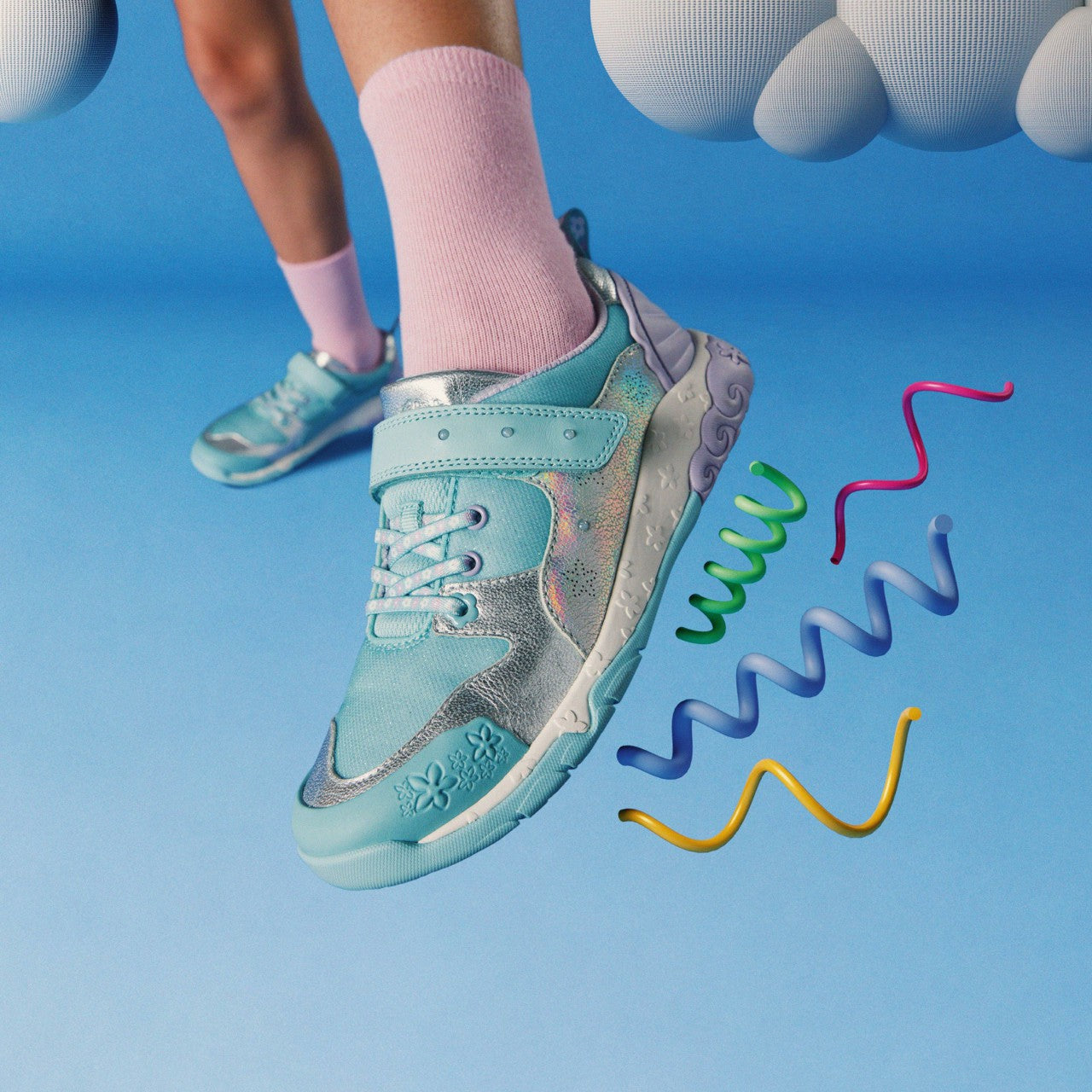 Tidal Shell Kid Light Blue Combination Clarks Kids