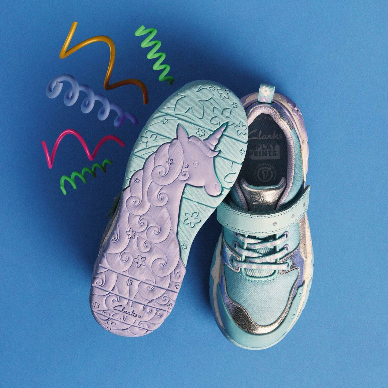 Tidal Shell Kid Light Blue Combination Clarks Kids