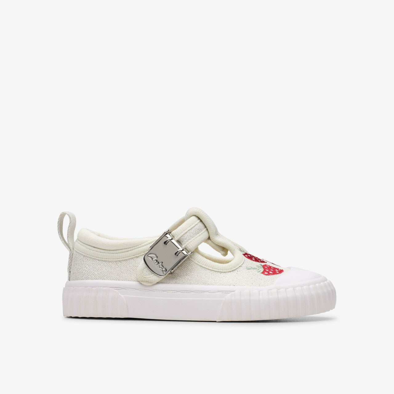 Foxing Berry Toddler Silver Fabric Clarks Kids|Babies
