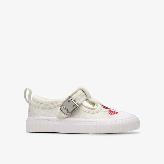 Foxing Berry Toddler Silver Fabric Clarks Kids|Babies