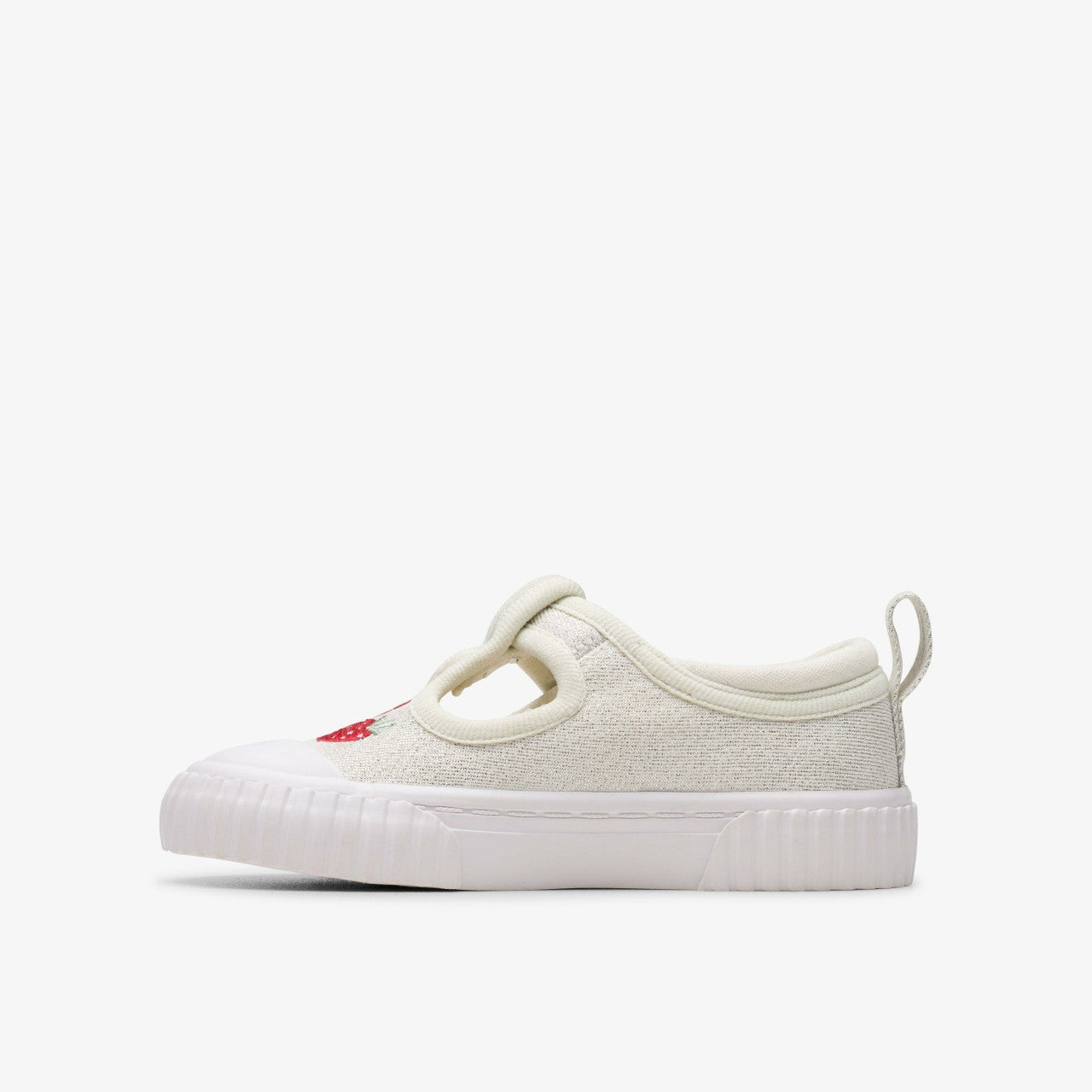 Foxing Berry Toddler Silver Fabric Clarks Kids|Babies