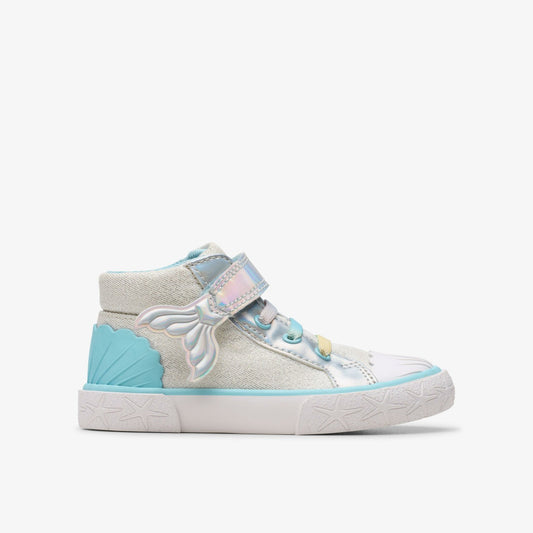 Foxing Wish Hi Toddler Silver Fabric Clarks Kids