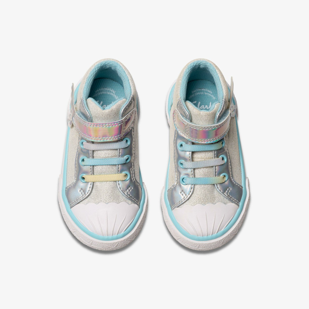 Foxing Wish Hi Toddler Silver Fabric Clarks Kids